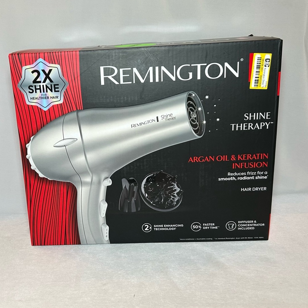 NIB REMINGTON Shine Therapy Argan Oil & Keratin Hair Dryer/Blow Dryer